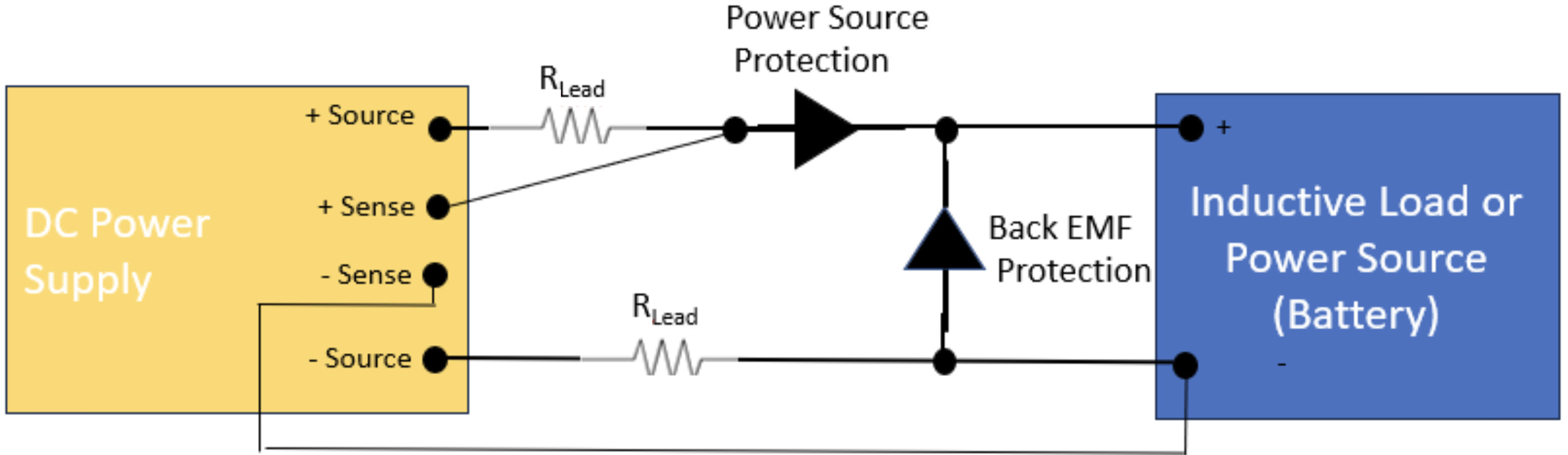 Remote sensing schematic for inductive loads